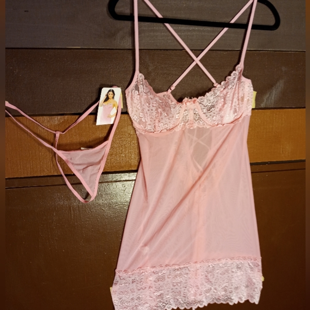 NWT Sexy XXL Lover's Lane Pink Lace  Gorgeous Lingerie